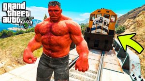 В ЛАБОРАТОРИИ СОЗДАЛИ ОГРОМНОГО ЗЛОГО ХАЛКА В ГТА 5 КРАСНЫЙ ХАЛК ОБЗОР МОДА ГТА 5