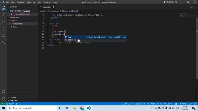 The Modern JavaScript Tutorial | Part 25 | Error and Error Handling | Tech Quick Learner