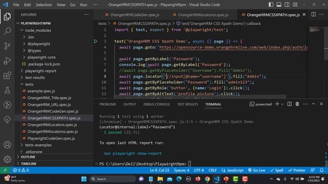Playwright with Javascript tutorial 8 | Microsoft Playwright CSS & Xpath Locators | Selectorshub