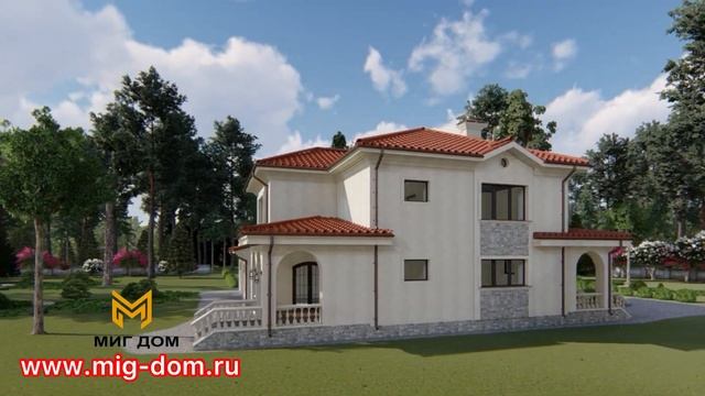 Проект коттеджа в средиземноморском стиле смотреть онлайн