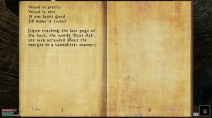 The Elder Scrolls III: Morrowind - "Boat Ack" easter egg