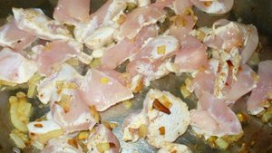 Фрикасе из курицы с сыром