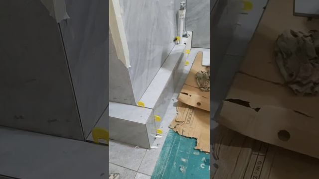 Укладка керамогранита на короб