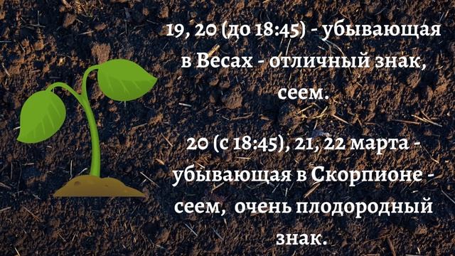 ТОЧНЫЙ ЛУННЫЙ ПОСЕВНОЙ КАЛЕНДАРЬ НА МАРТ 2022 по дням  #лунныйпосевнойкалендарь #март2022