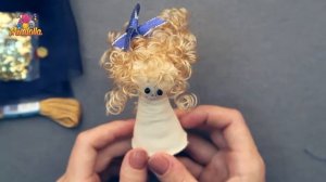 Игрушка-кукла своими руками: Miadolla - прически для куколки, кудрявые волосы.
