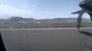 Aterrizaje en el aeropuerto de Los Rodeos, Tenerife Norte.