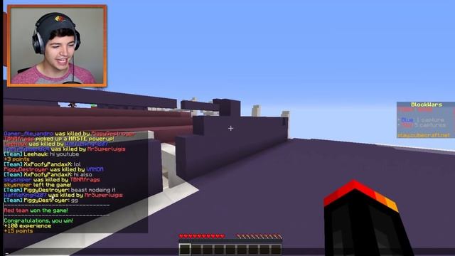RED vs BLUE!  Minecraft BLOCK WARS 1 with PrestonPlayz  Landon