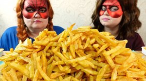 АСМР ИТИНГ 3КГ Картофель Фри ASMR French Fries Eating Sound No Talking Звуки Еды Мукбанг не Болталка