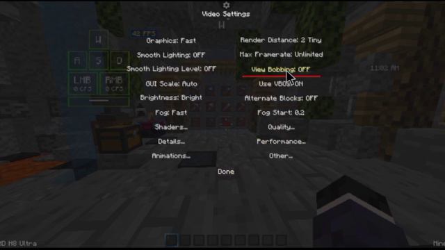 my cm client pvp settings for FPS boost | cm client | @ibmine