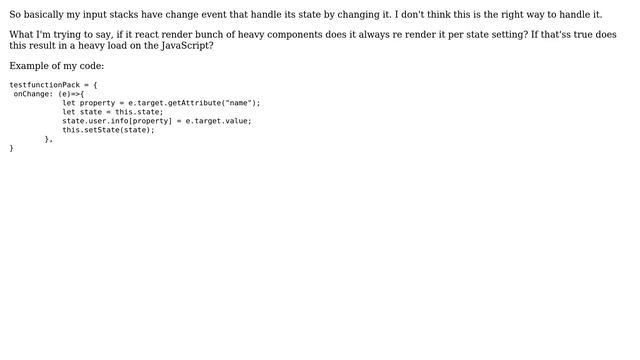 Should I update react state on every input change? смотреть онлайн