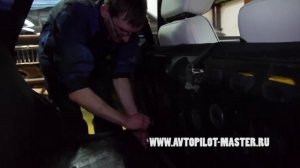 Установка модельных авточехлов на ВАЗ 2114. avtopilot-master.ru