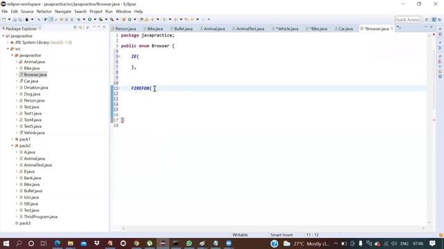 Interface  and enum in java