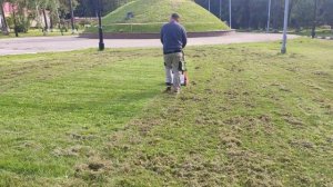 Обработка газона профессиональным аэратором(вертикутором) STIHL RL 540