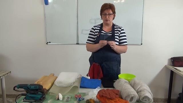 Сумка с цельноваляными ручками.Фрагмент видеоМК.