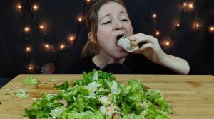 АСМР САЛАТ ЦЕЗАРЬ И ЦЕЗАРЬ РОЛЛ МУКБАНГ | ASMR CAESAR SALAD AND CAESAR ROLL MUKBANG | #salad #салат
