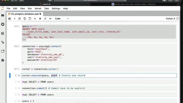Programming Essentials Python - Database Operations - Example - Data Engineering