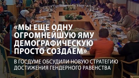 В Госдуме обсудили новую стратегию достижения гендерного равенства