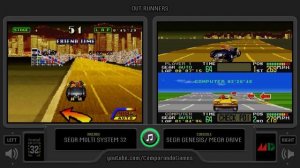 OutRunners (Arcade vs Sega Genesis) Side by Side Comparison (Arcade vs Mega Drive)