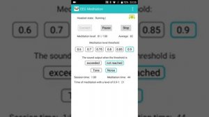 EEG Meditation free app for Android for NeuroSky MindWave Mobile headset