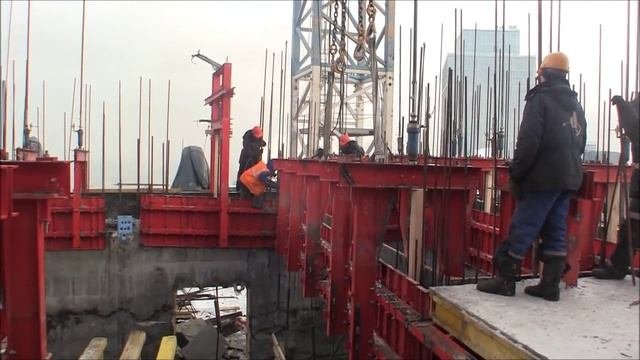 Демонтаж скользящей опалубки