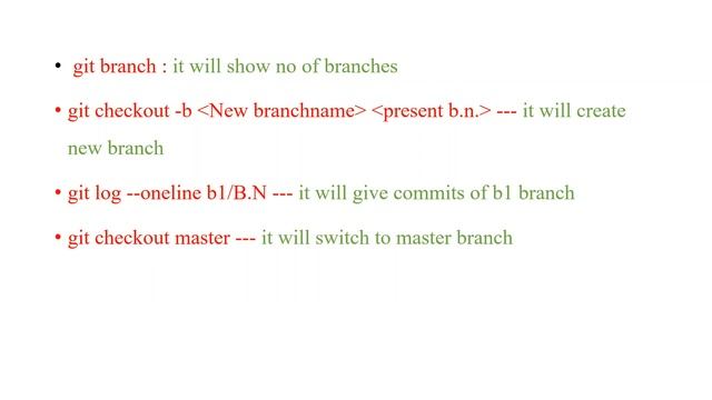Git  Branch-commands Git merge Git checkout Git delete