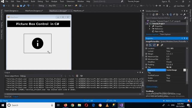 HOW TO USE PICTUREBOX CONTROL IN C# - C# PICTURE BOX CONTROL - PICTUREBOX IN C# - Visual Studio