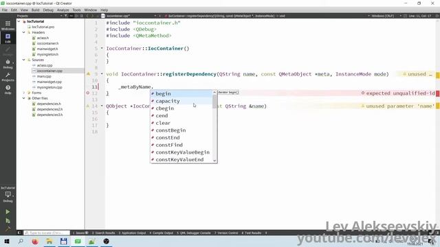 Qt - Элементарный контейнер зависимостей через QMetaObject