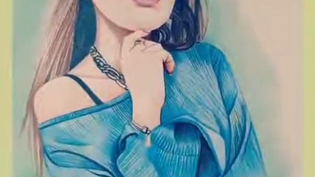 Портрет красивой девушки - Художник Сабыржан Тулепкереев 2018 смотреть онлайн