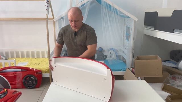 Распаковка-разбор. Кровать-машинка. Схема сборки. Комплектации. #детскаякровать #детскаямебель