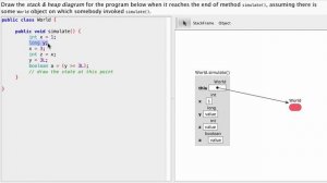 Java - Stack and Heap Diagrams - Local Variables