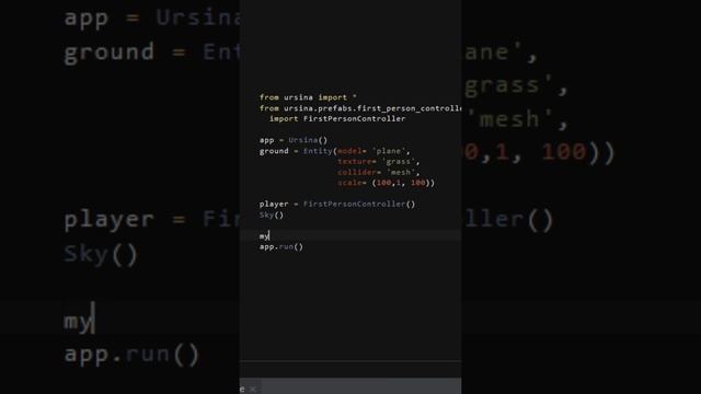 Make 3D Game With Python (Ursina Engine) #1 -  First-Person, ground and sky