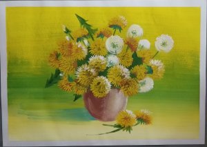 Мастер Класс. Гуашь. ОДУВАНЧИКИ