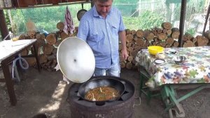 Плов с грибами в казане на костре (2020)