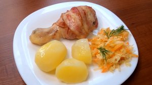 Запеченные КУРИНЫЕ НОЖКИ В БЕКОНЕ с оригинальным вкусом.