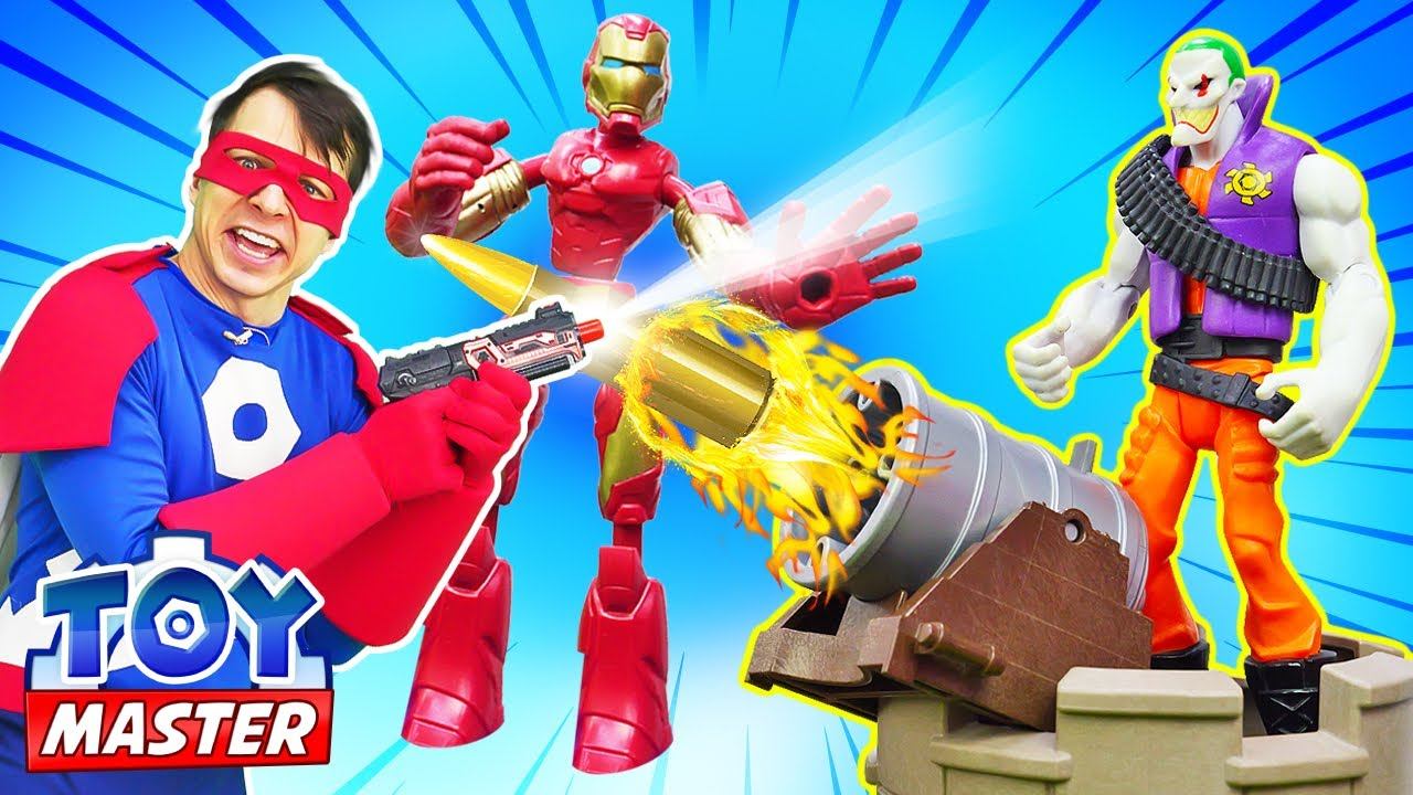Шоу Той Мастер - Железный Человек против Джокера! Супергерои в видео для мальчиков про машинки смотреть онлайн