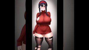 Female muscle cartoon Yor Forger muscle virus growth