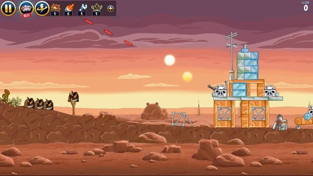 Angry Birds Star Wars lp #1 Планета Татуин (уровни 1-10) Открываем Реда и Бомбера смотреть онлайн
