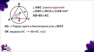 Треугольник вписанный в окружность