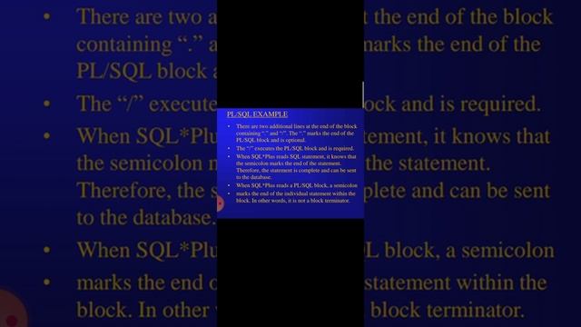 PL/SQL Block Structure and Execution/ PL/SQL Introduction