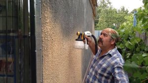 Красим фасад дома, используем электрический краскопульт Wagner WallPerfect 867