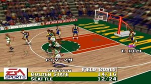 NBA Live 96 PC - SuperSonics vs. Warriors - DUNK SHOW - Includes Lineup Intro - Draft Concept Roste