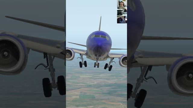 Выпуск шасси на Боинге 737 в X-Plane 11.