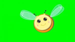 Пчела летает на хромакее: детские футажи