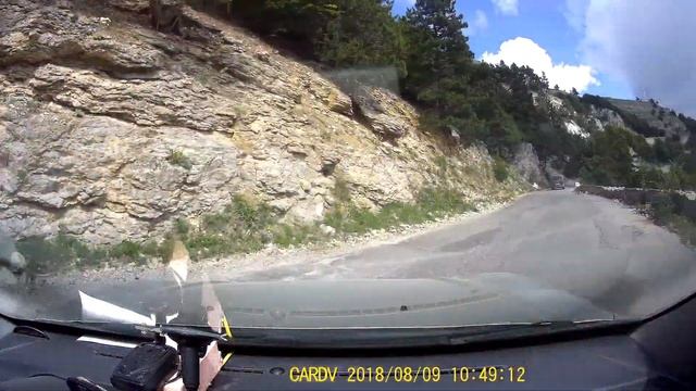 Крым. гора Ай Петри. Дорога на машине смотреть онлайн