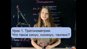 Урок 1. Тригонометрия.  Вводный урок. Что такое синус, косинус, тангенс?