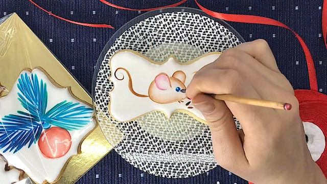 Роспись новогоднего пряника мышка смотреть онлайн