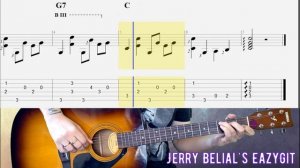 Кантри / Как играть на гитаре / Ноты / Табулатура / Country in C major for one guitar / TAB's