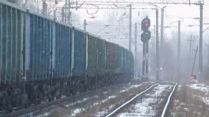 Электровоз ВЛ80К-408. Парк Батаровка станции Клепаров. 04.01.2015