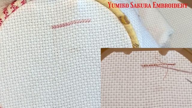 【クロスステッチ】往復で完成させる方法、１つずつ完成させる方法、右利き