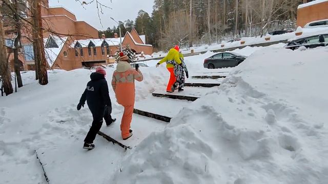 горка в Жемчужине Урала Миасс, Тургояк 6 января 2024 года